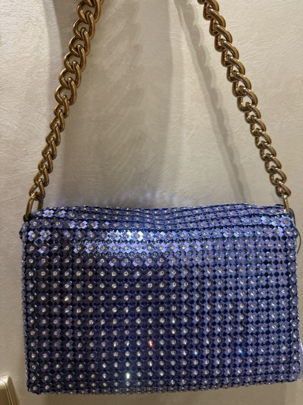 New Kurt Geiger London Embellished Crystal Shoulder Bag interior leather - Picture 3 of 11